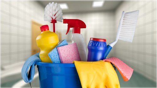 Professional end of tenancy cleaners deep cleaning a rental kitchen