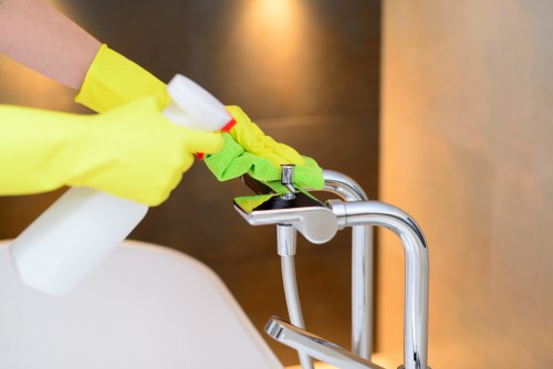 Kitchen cleaning during an end of tenancy service