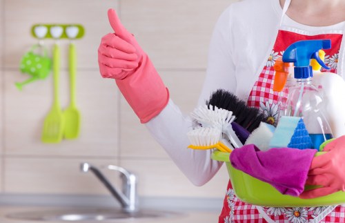 Deep cleaning of office kitchen during end of tenancy