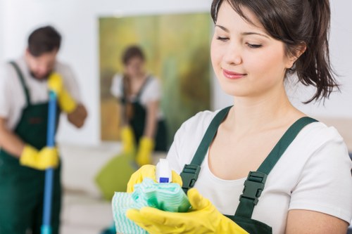 End of tenancy cleaning in progress in a UK rental property