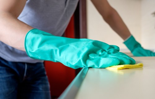 Move-out cleaning team preparing a property for final inspection